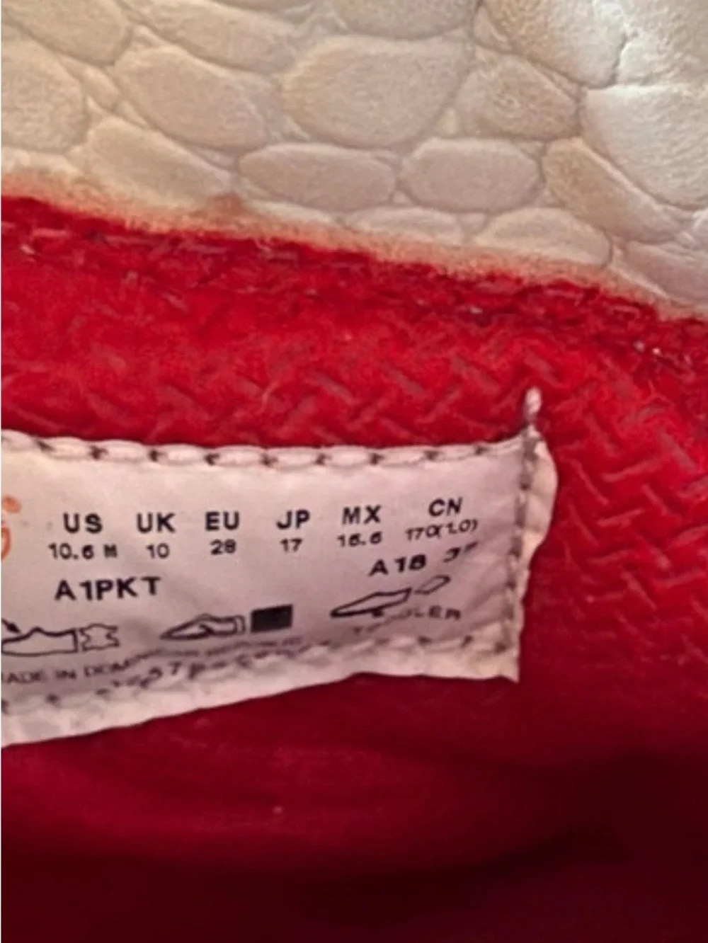 Timberland Kids White Croc Embossed Boots Red Lining Size 10.5 Toddler EUC
